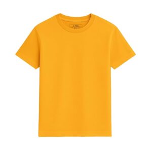 Unisex Solid Super Combed Cotton T-Shirt Round Neck Half Sleeve Plain-Regular Fit Bio-Wash 200 GMS Cotton | Relaxfit, Soft, Breathable & Skin-Friendly